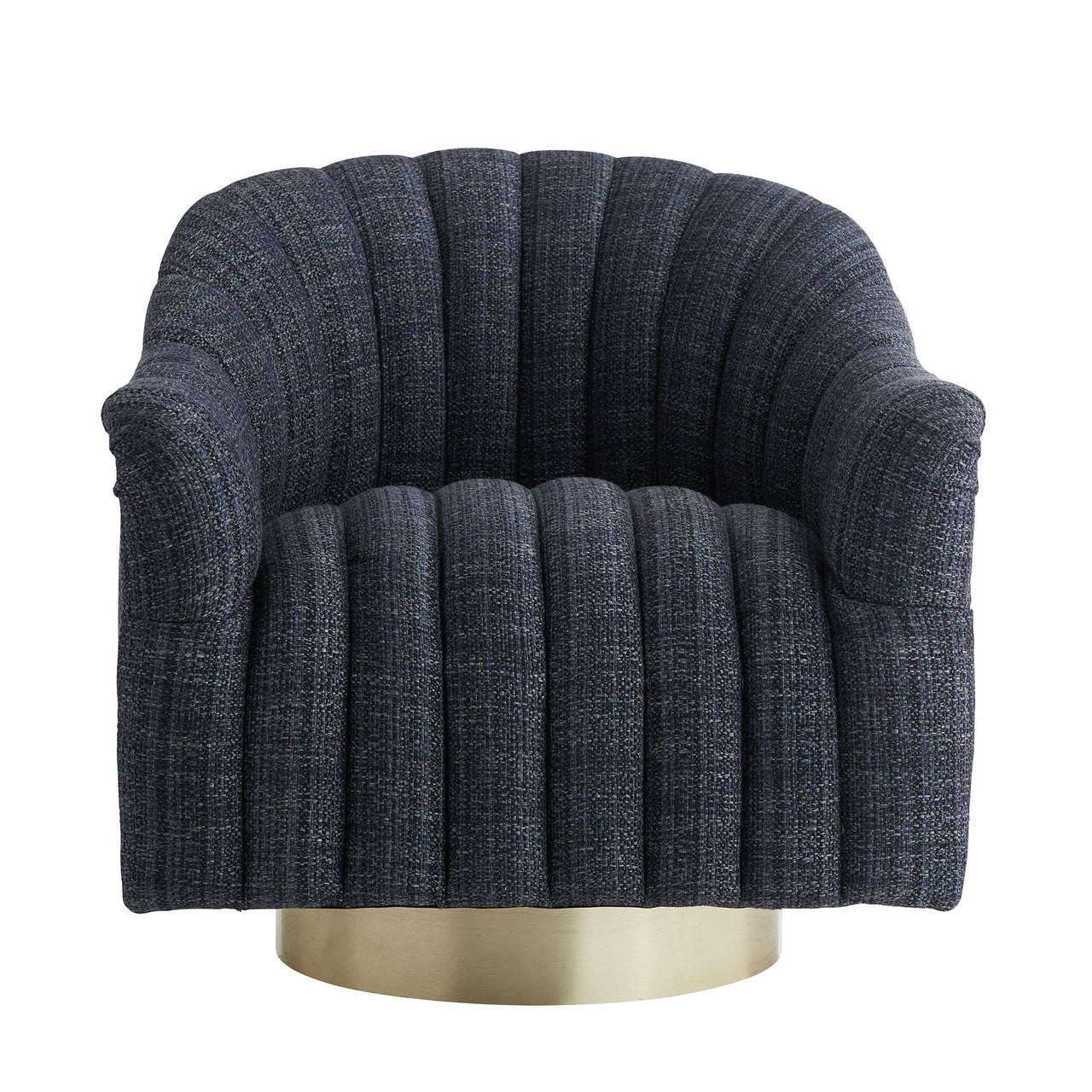 Arteriors Home Springsteen Chair Indigo Tweed Champagne Swivel