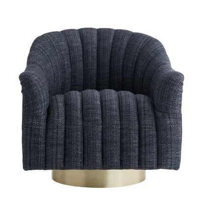 Arteriors Home Springsteen Chair Indigo Tweed Champagne Swivel