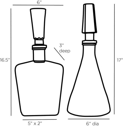 Arteriors Home Talbany Decanters, Set of 2