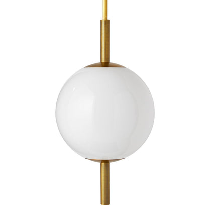 Arteriors Home Tirso Pendant Opal, Antique Brass