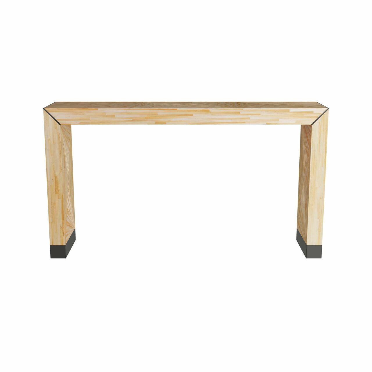 Arteriors Home Toulouse Console Blonde Straw Marquetry
