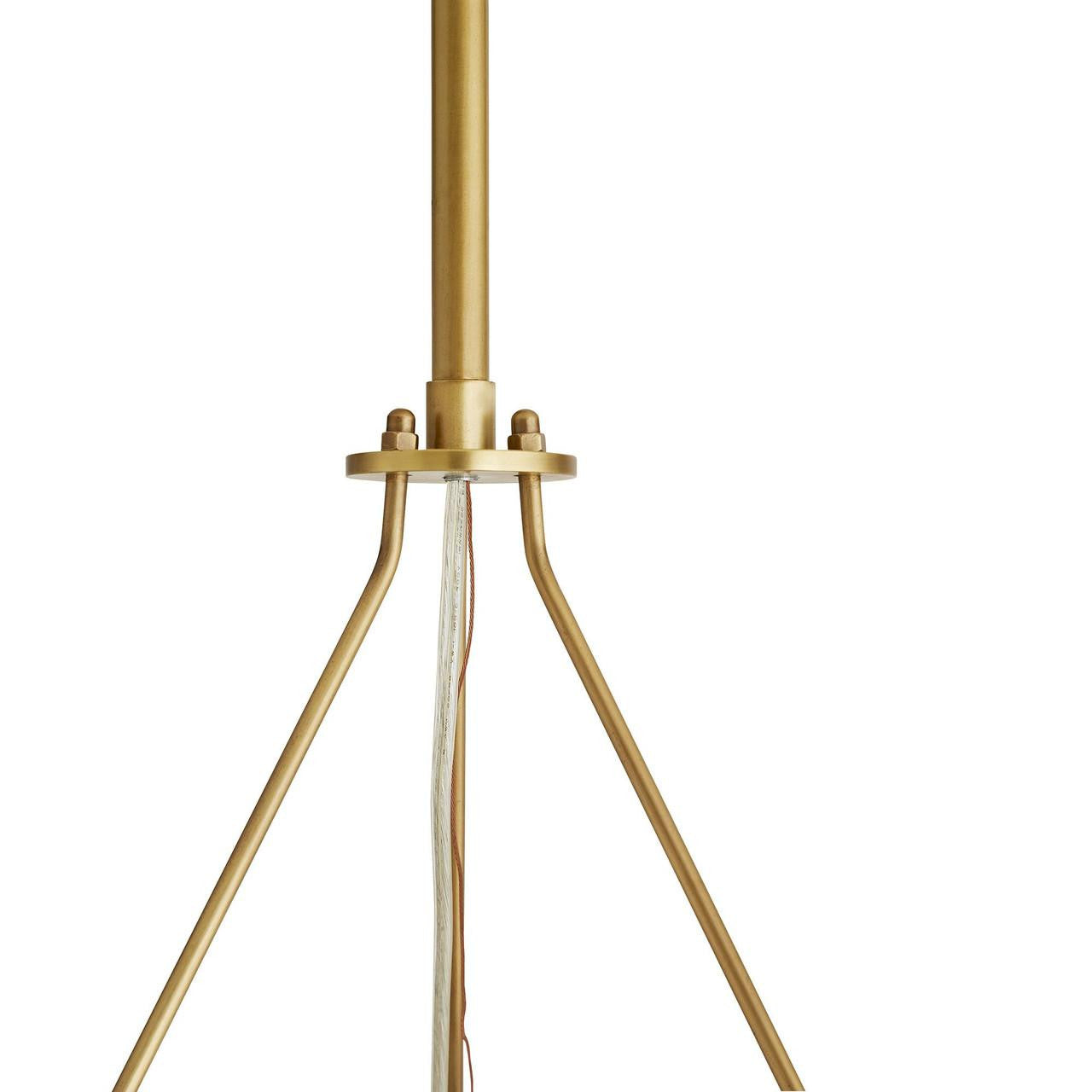 Arteriors Home Troon Chandelier, 12-Light, Antique Brass, Opal Swirl Glass, 36"W (89447 3MPKV)