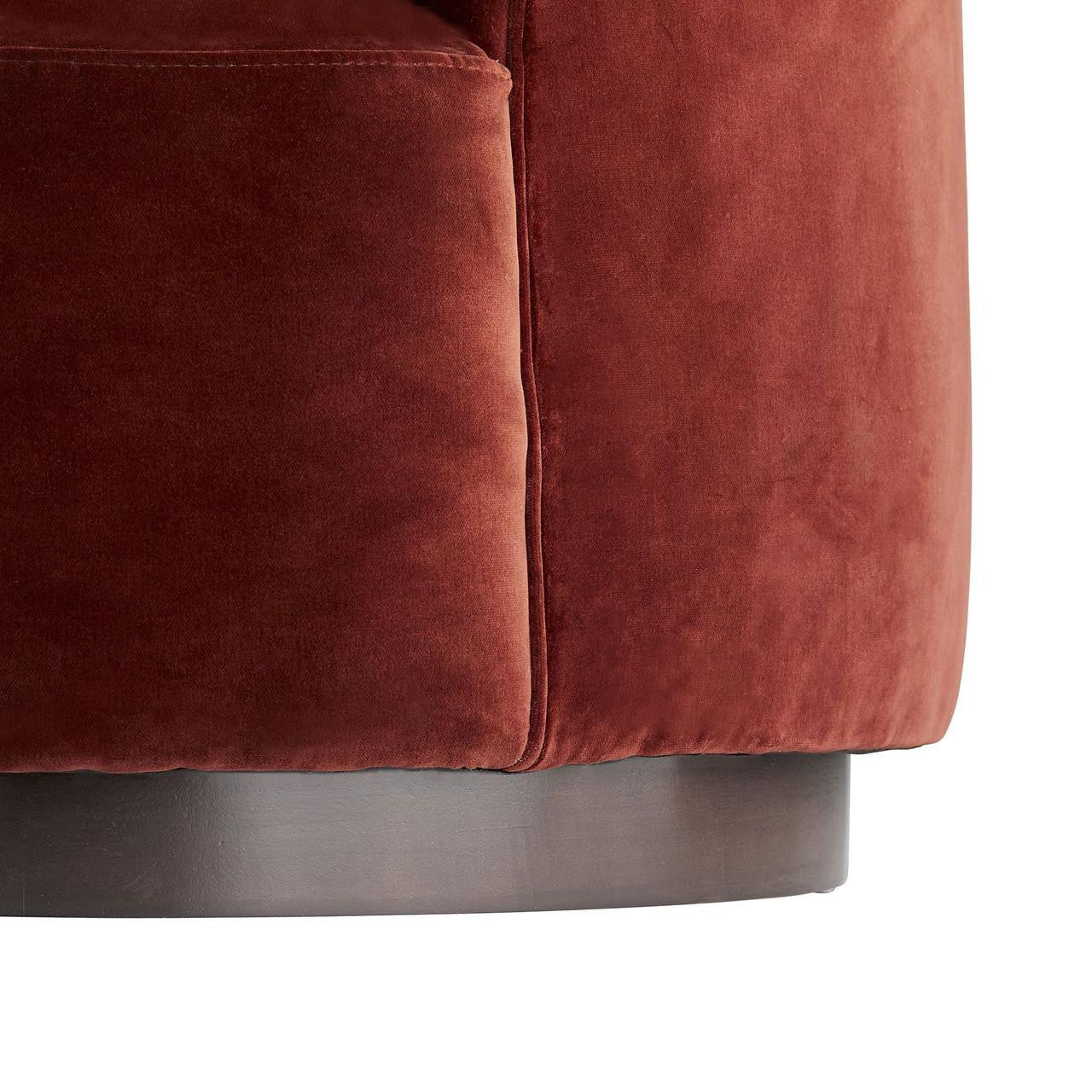 Arteriors Home Turner Small Sofa Paprika Velvet detail