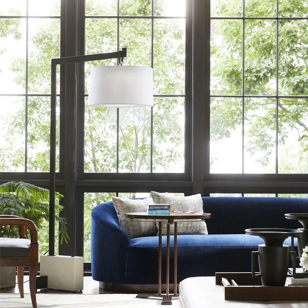 Arteriors Home Turner Sofa Indigo Velvet detail