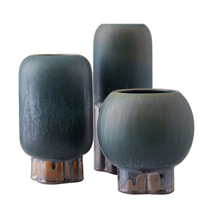 Arteriors Home Tutwell Vases, Set of 3 Forest Reactive