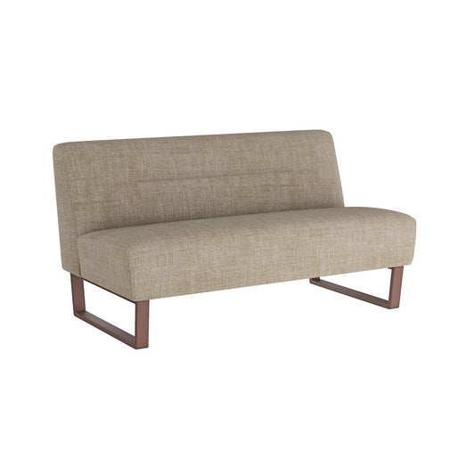 Arteriors Home Valeswood Settee Pebble Linen Dark Walnut