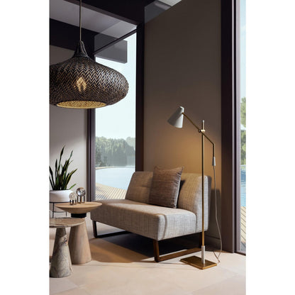 Arteriors Home Valeswood Settee Platinum Tweed Dark Walnut