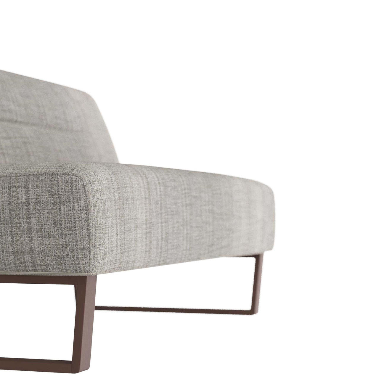 Arteriors Home Valeswood Settee Platinum Tweed Dark Walnut