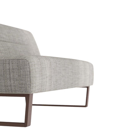 Arteriors Home Valeswood Settee Platinum Tweed Dark Walnut