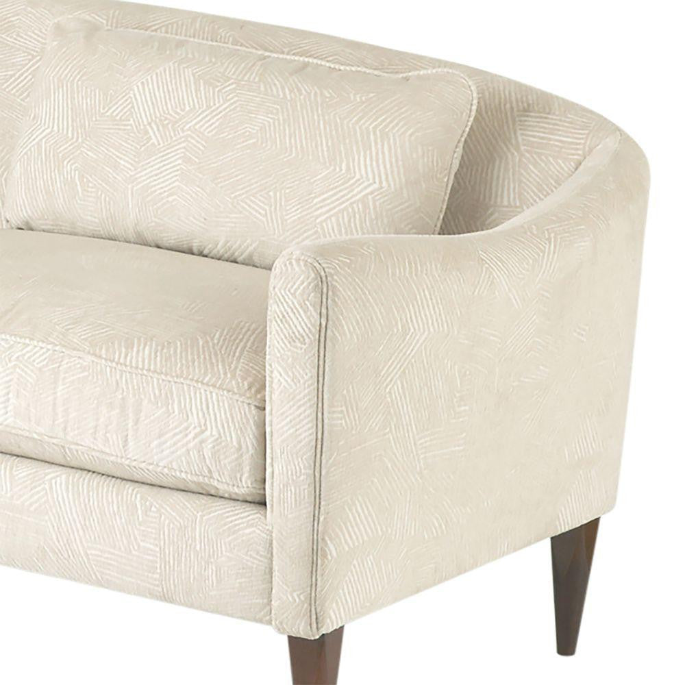 Arteriors Home Vincent Sofa Textured Ivory Dark Walnut