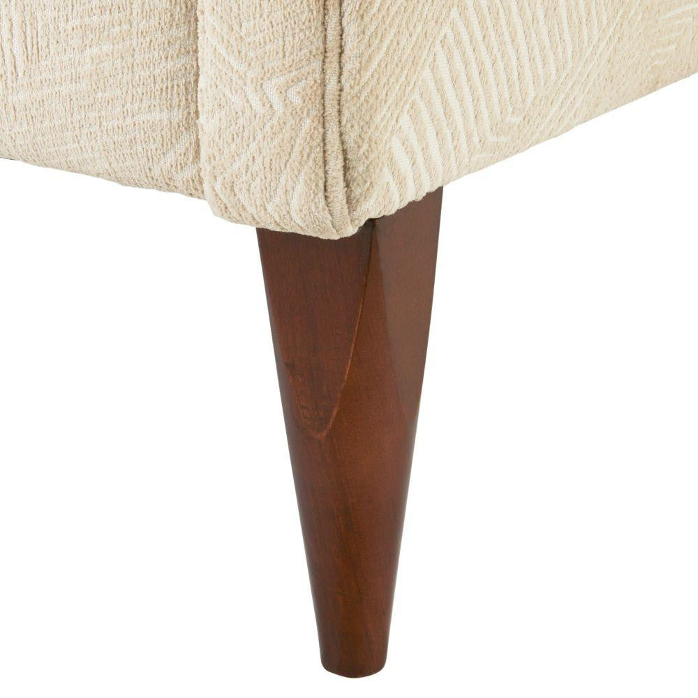 Arteriors Home Vincent Sofa Textured Ivory Dark Walnut