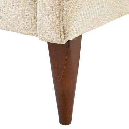 Arteriors Home Vincent Sofa Textured Ivory Dark Walnut