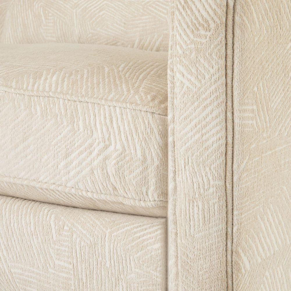 Arteriors Home Vincent Sofa Textured Ivory Dark Walnut