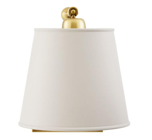 Arteriors Home Watson Wall Sconce, 1-Light, Taupe, Antique Brass, 10"H (49870 3QND9)
