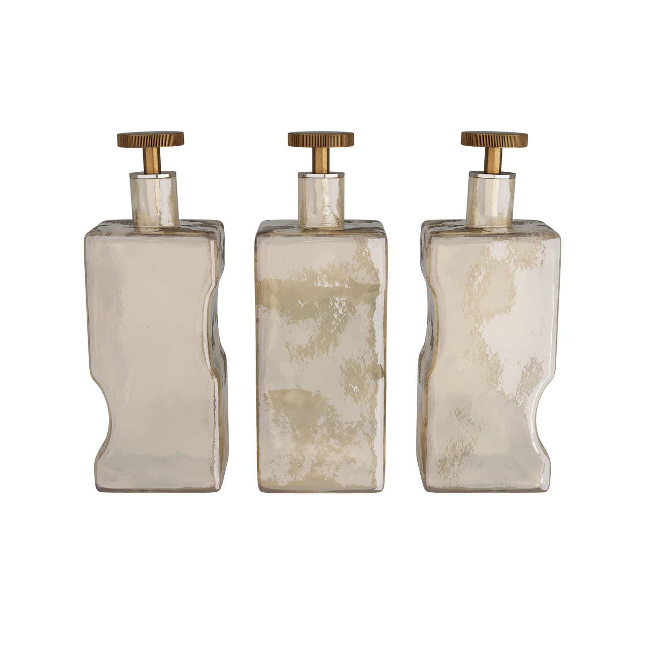 Arteriors Home Zerdomo Decanters, Set of 3 Smoke Luster