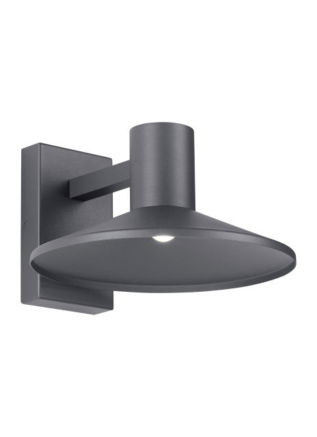 Visual Comfort Modern Ash Outdoor Wall Sconce Black, Charcoal