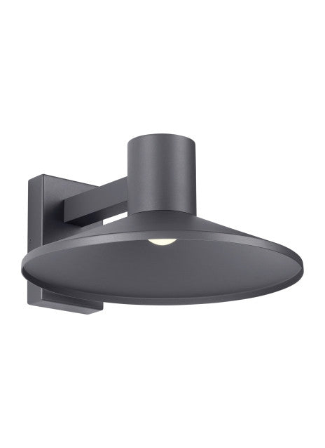 Visual Comfort Modern Ash Outdoor Wall Sconce Black, Charcoal