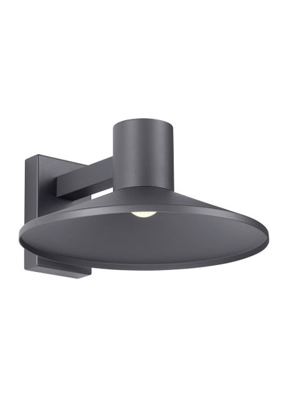 Visual Comfort Modern Ash Outdoor Wall Sconce Black, Charcoal