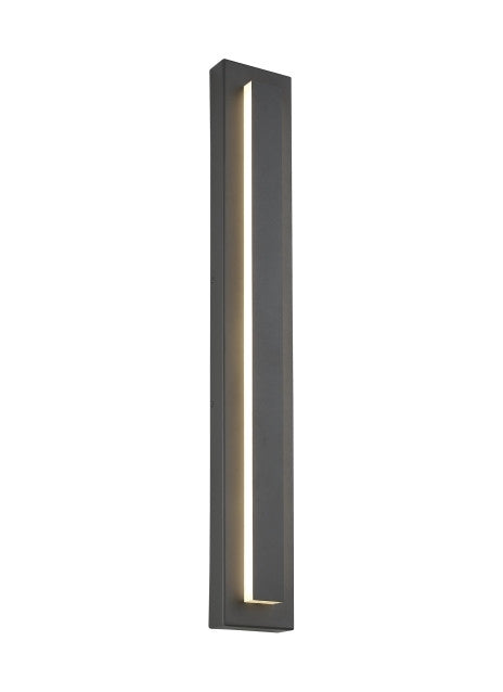 Visual Comfort Modern Aspen Outdoor Wall Sconce Black, Charcoal