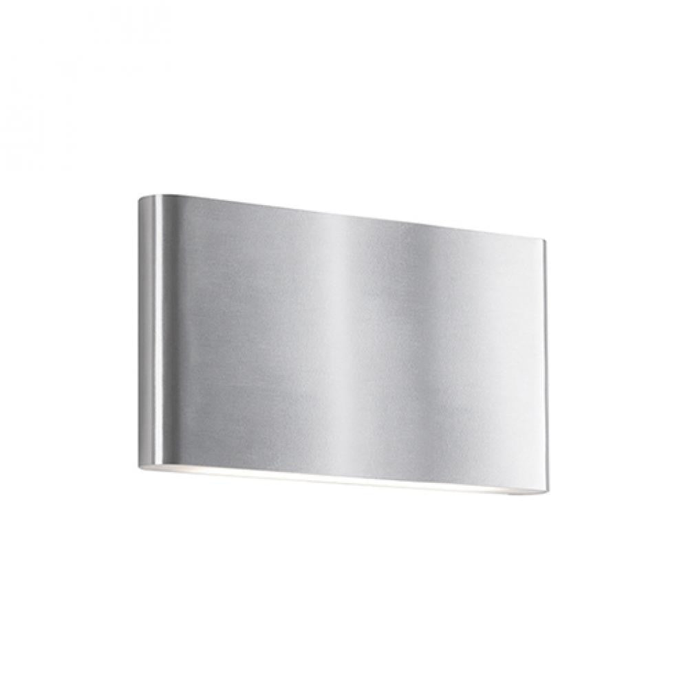 Kuzco Lighting Inc Slate 10-in LED All-terior Wall Light Brushed Nickel
