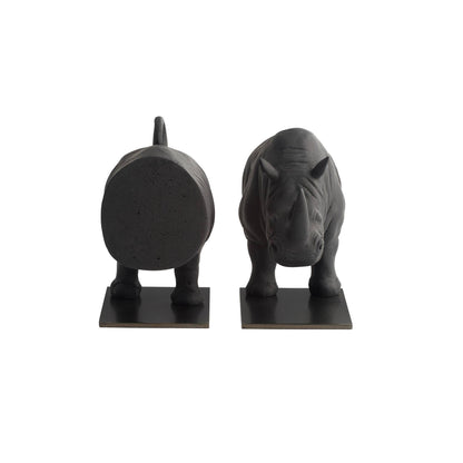 Arteriors Home Etosha Bookends, Set of 2 Charcoal