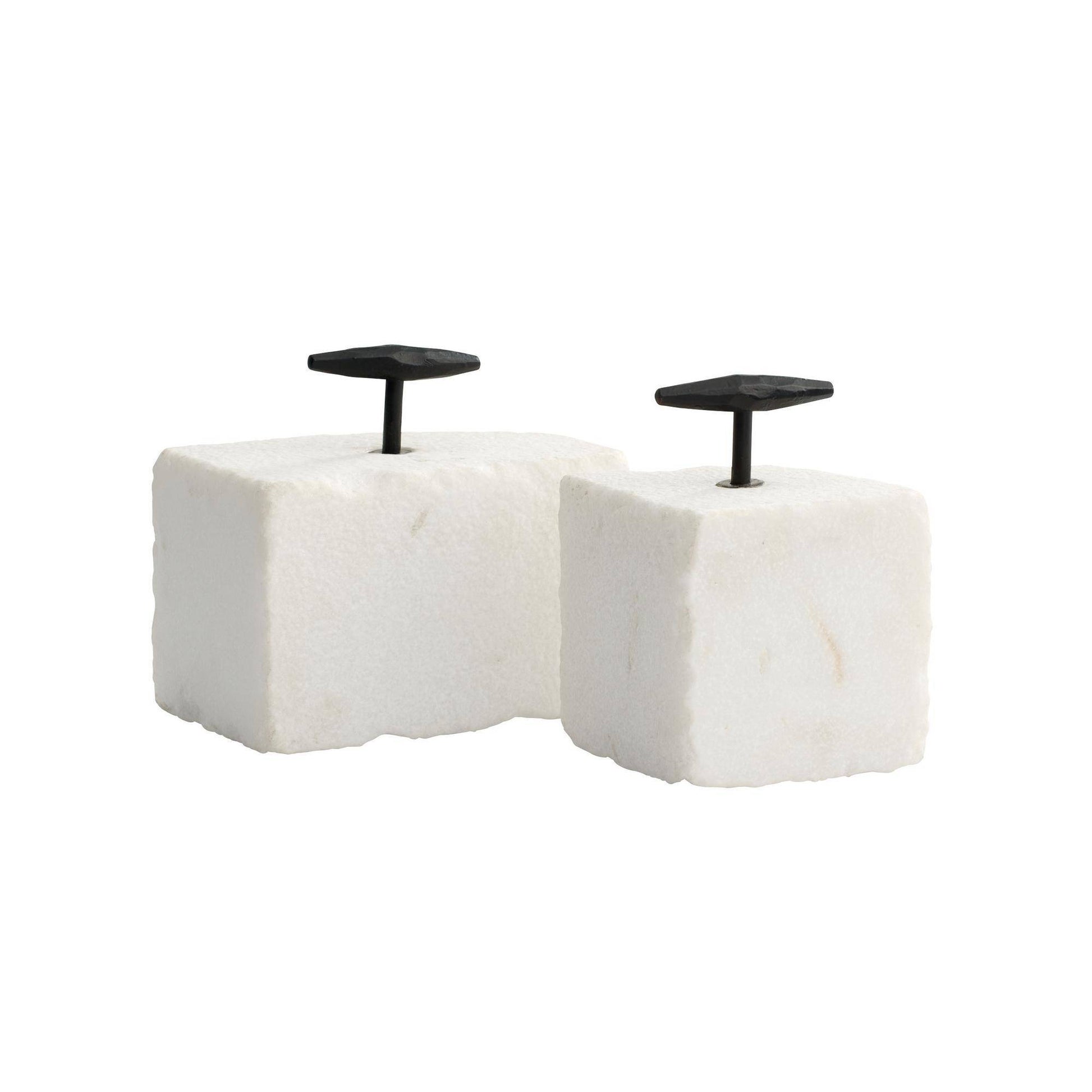 Arteriors Home Pedra Bookends, Set of 2 White