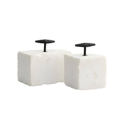 Arteriors Home Pedra Bookends, Set of 2 White