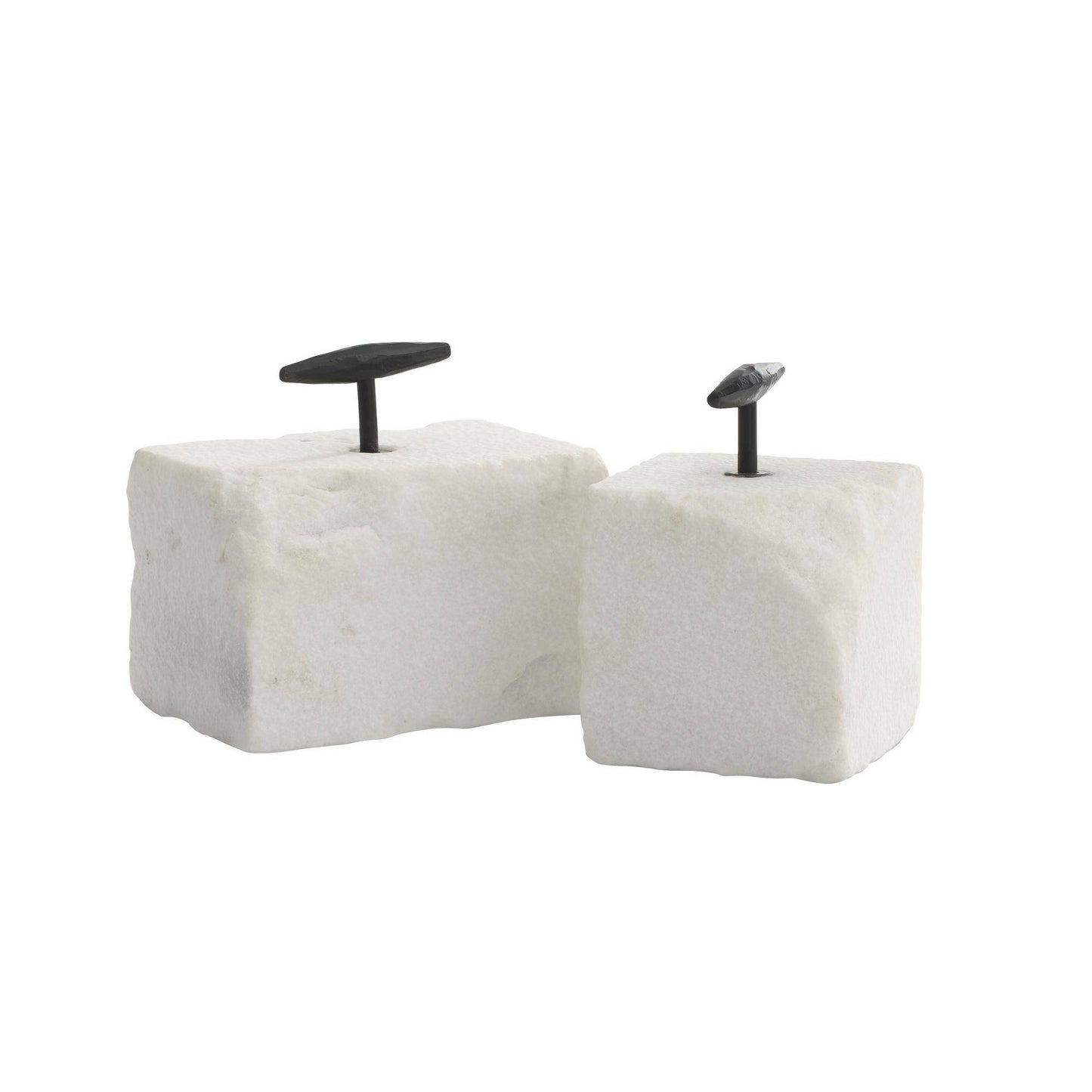 Arteriors Home Pedra Bookends, Set of 2 White