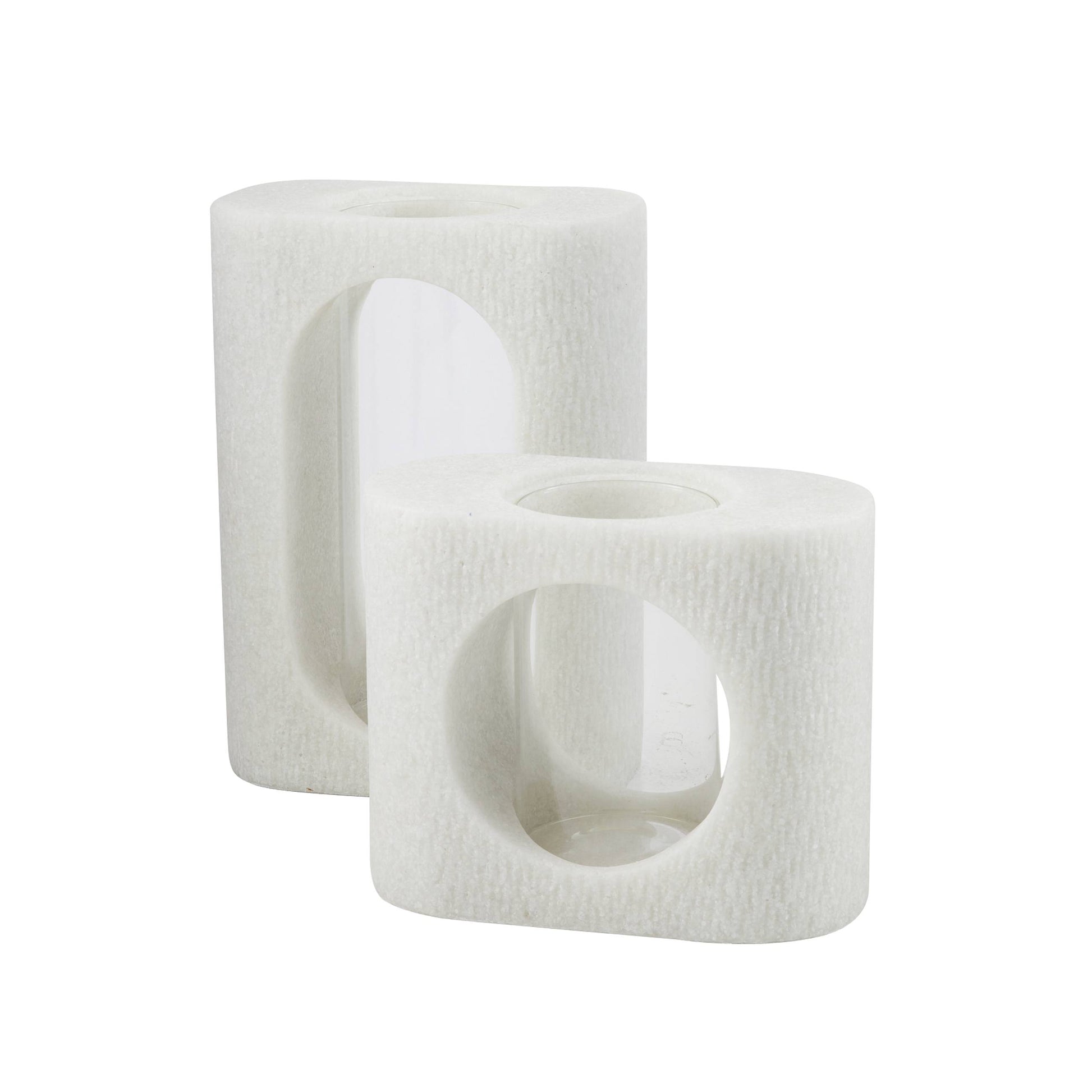 Arteriors Home Emilie Vases, Set of 2 Ivory, Clear