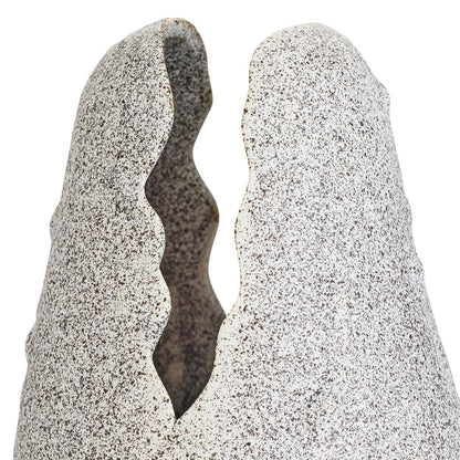 Arteriors Home Livia Vase White Crackle Charcoal Wash