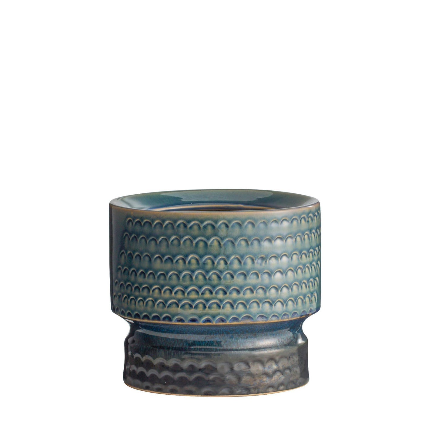Arteriors Home Cliff Vases, Set of 2 Gunmetal and Teal Reactive