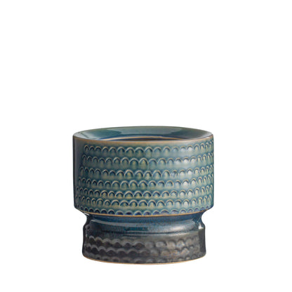 Arteriors Home Cliff Vases, Set of 2 Gunmetal and Teal Reactive