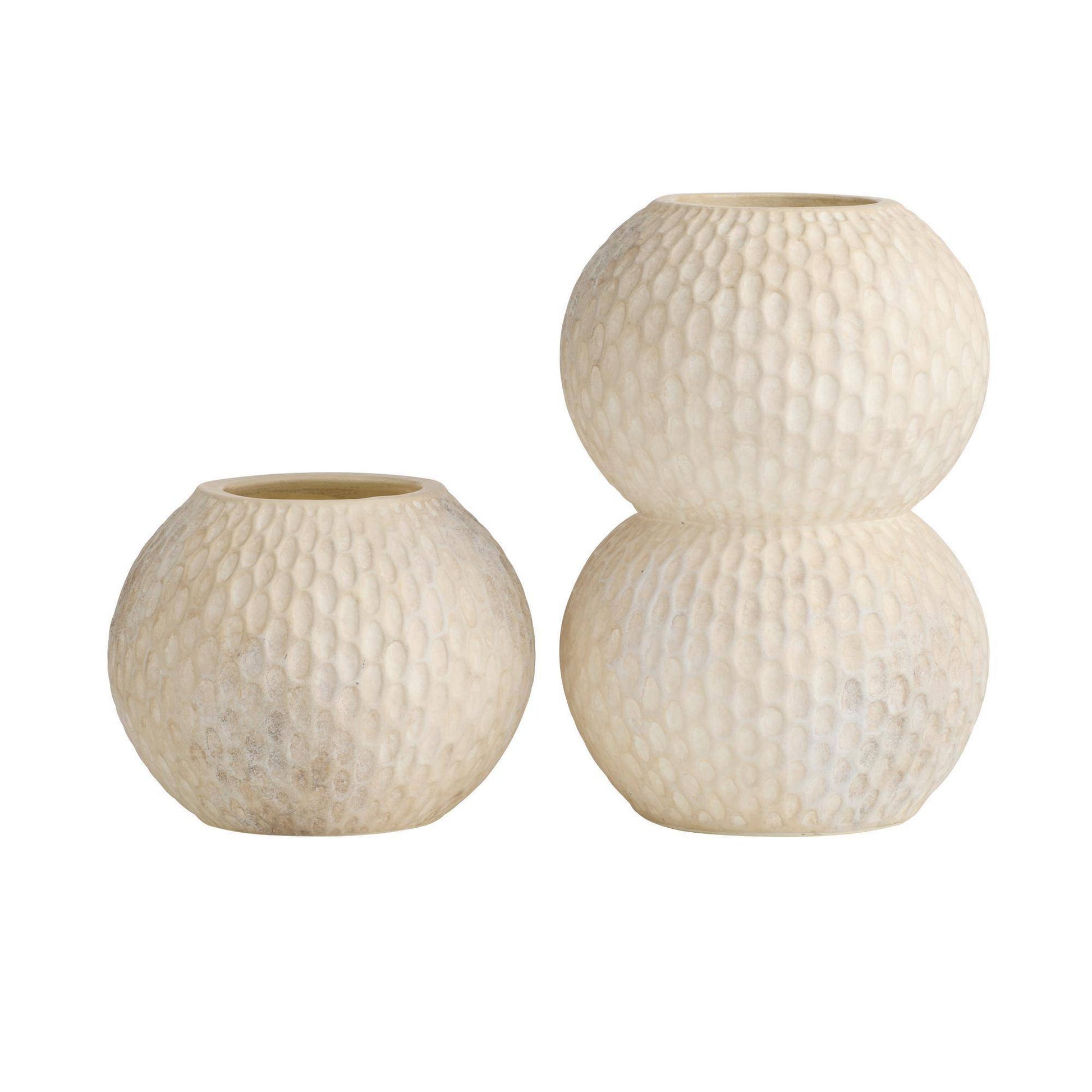 Arteriors Home Kayli Vases, Set of 2 Egg Shell