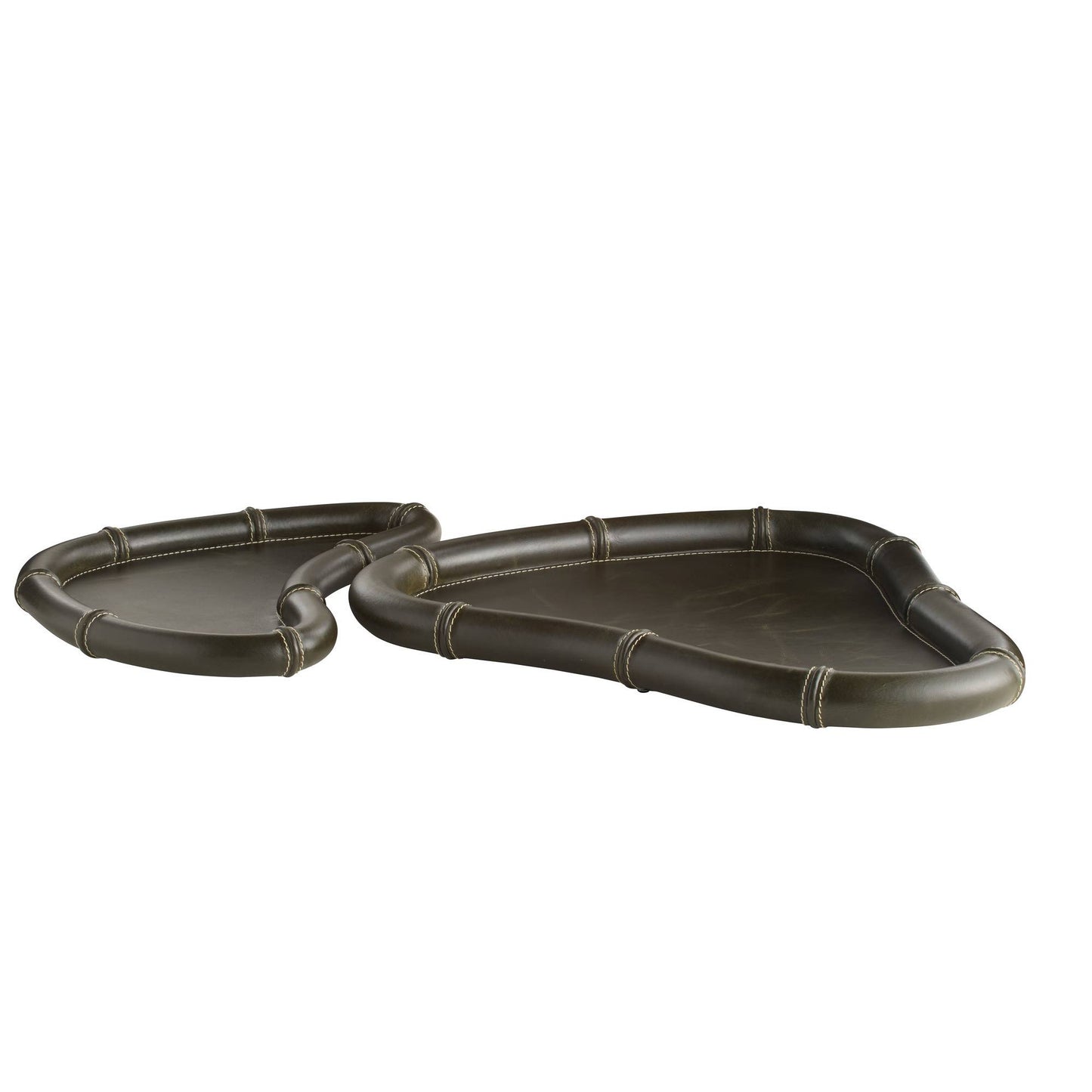 Arteriors Home Lake Trays, Set of 2 Moss