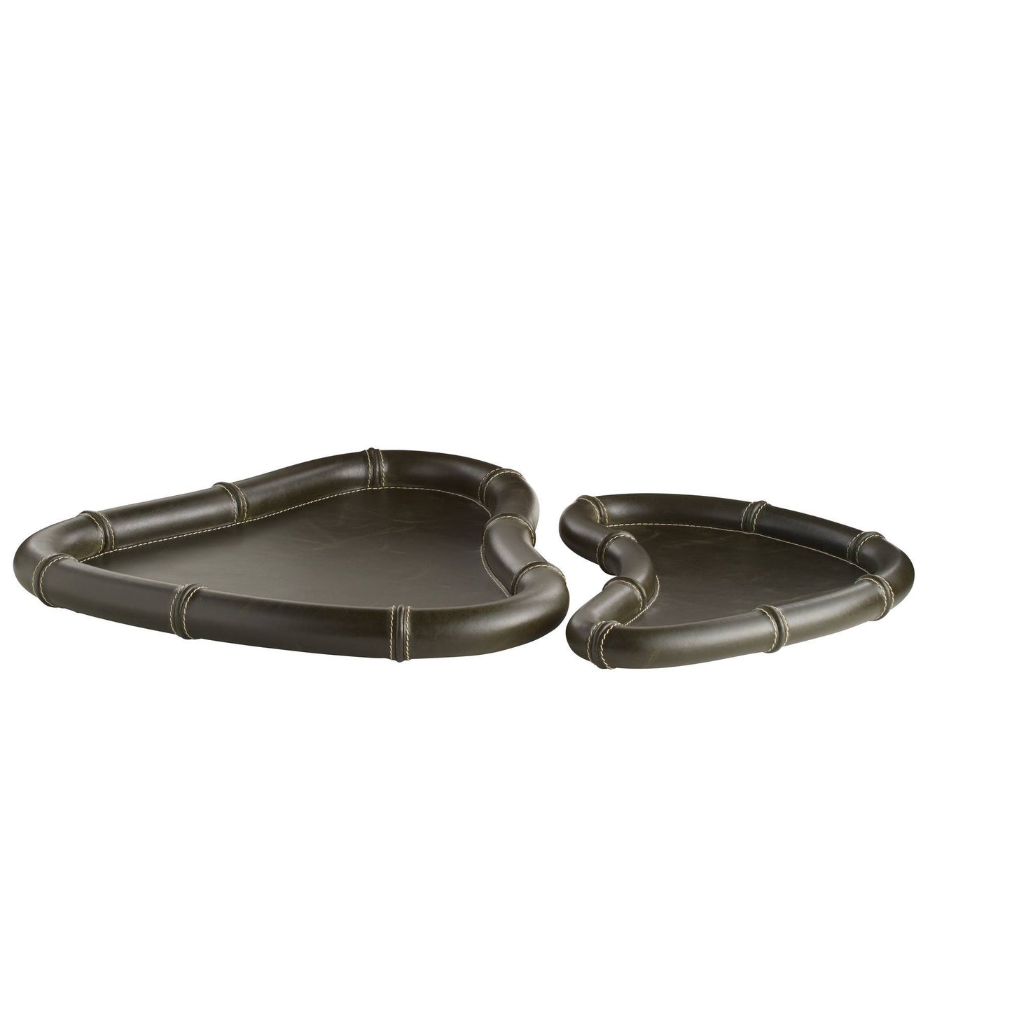 Arteriors Home Lake Trays, Set of 2 Moss