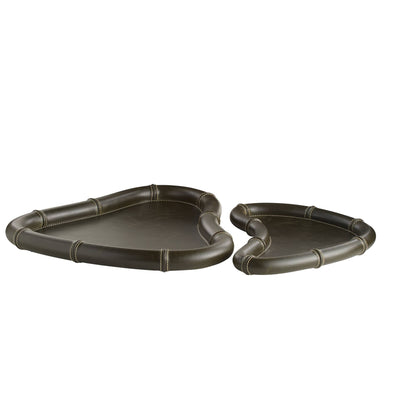 Arteriors Home Lake Trays, Set of 2 Moss