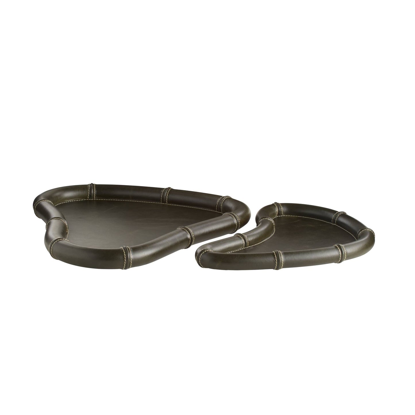 Arteriors Home Lake Trays, Set of 2 Moss