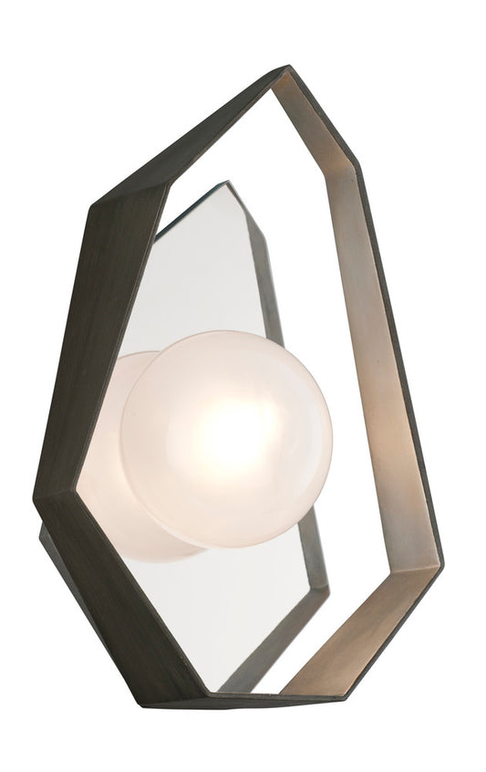 Troy Origami Wall Sconce Silver, Graphite, Silver Leaf