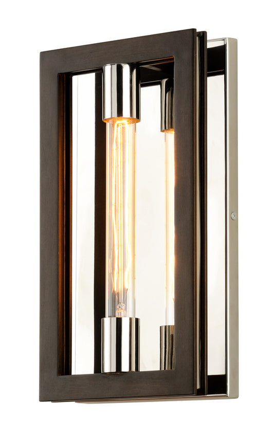 Troy Enigma Wall Sconce Bronze, Bronze, Polished Stainless Steel