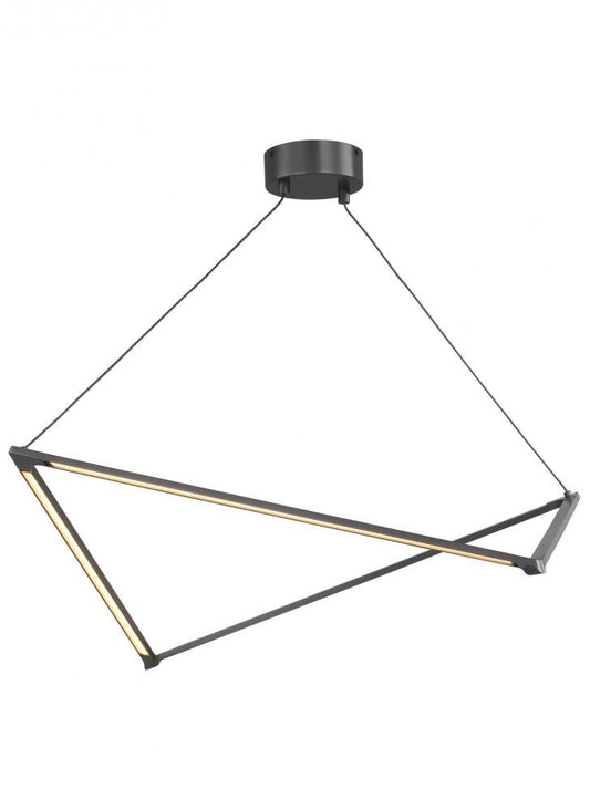 Visual Comfort Modern Balto Linear Chandelier Gray, Gunmetal