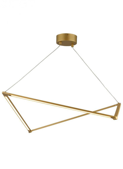 Visual Comfort Modern Balto Linear Chandelier Gold, Satin Gold