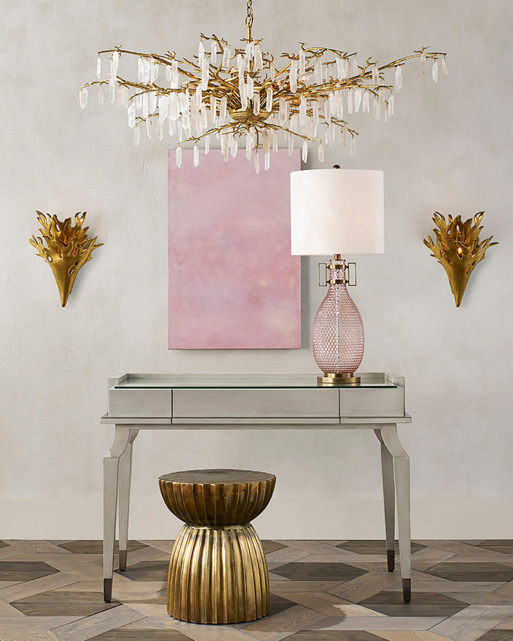 Rasi Antique Brass Accent Table, Currey and Company (4000-0075 NNDC)
