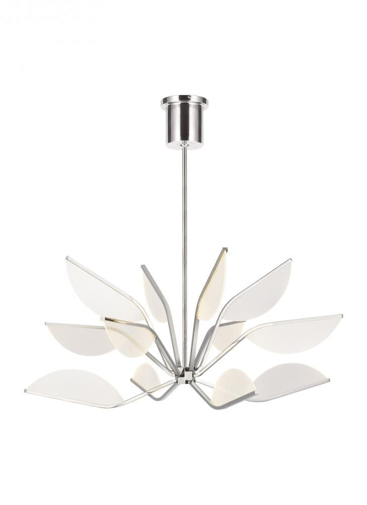 Visual Comfort Modern Belterra Chandelier Polished Nickel