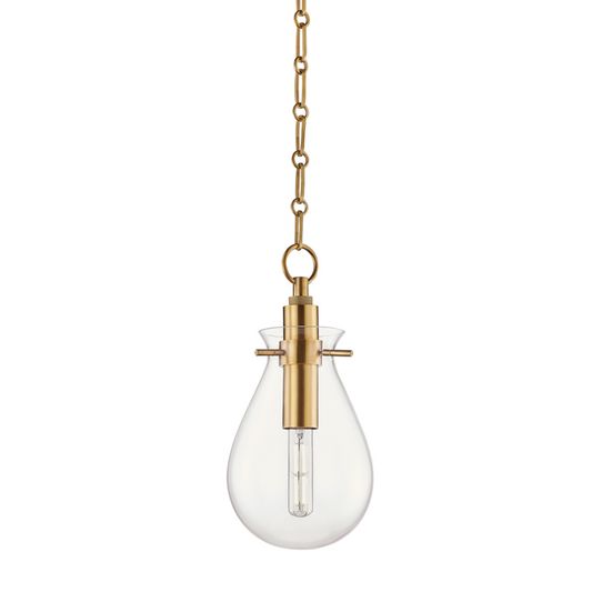 Hudson Valley Ivy Pendant Antique Brass