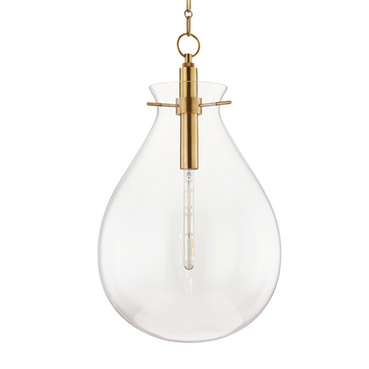 Hudson Valley Ivy Pendant Antique Brass