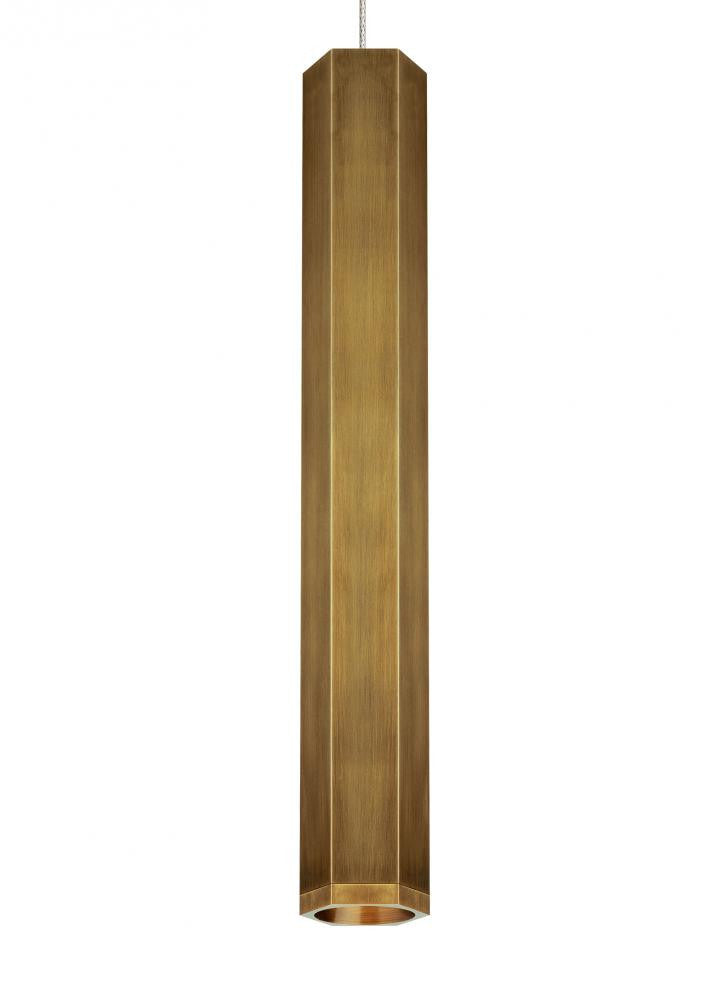 Visual Comfort Modern Blok Large Pendant Aged Brass