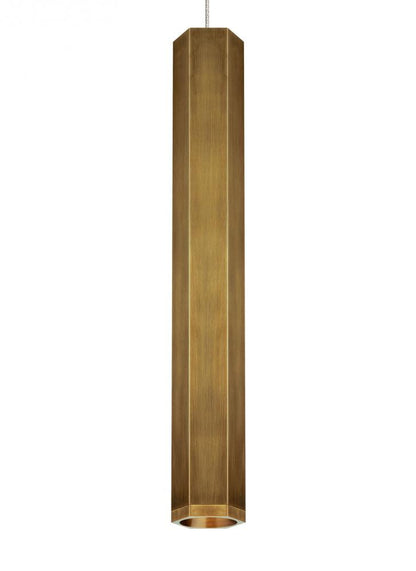 Visual Comfort Modern Blok Large Pendant Aged Brass