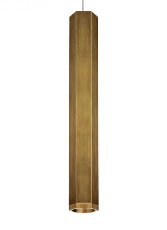Visual Comfort Modern Blok Large Pendant Aged Brass