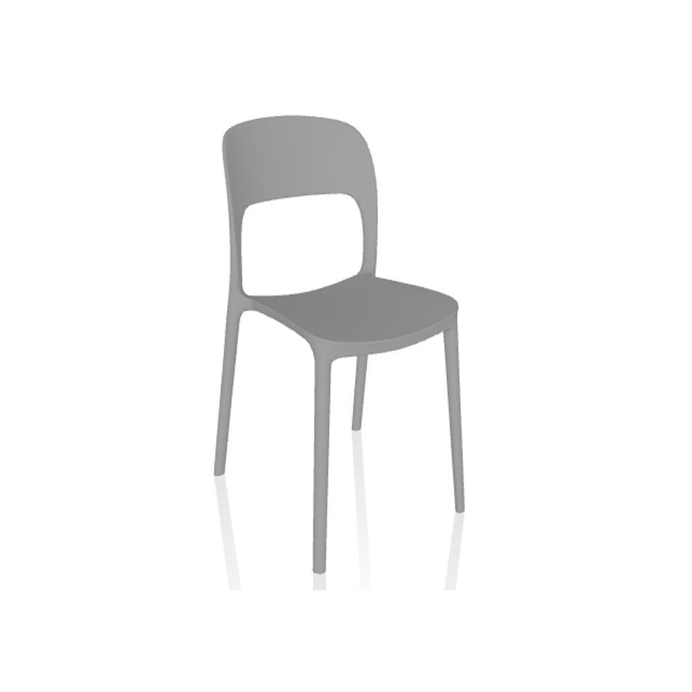 Bontempi Casa Gipsy Stacking Chair, Light Gray, 33.46"H (40.09 Z006 8021W7H) Light Gray