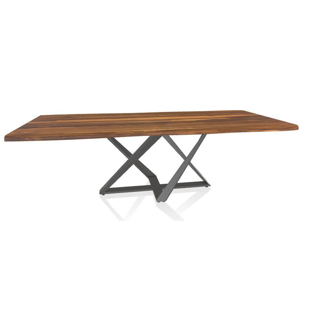Bontempi Casa Millennium Table, Anthracite, Walnut Top, 98.5"W (20.39 M310 L006 8021VA9) Anthracite, Walnut
